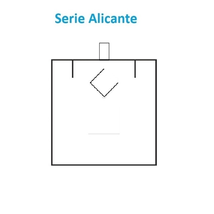 Estuche Alicante cadena/medalla con Gancho 60x65x25 mm.